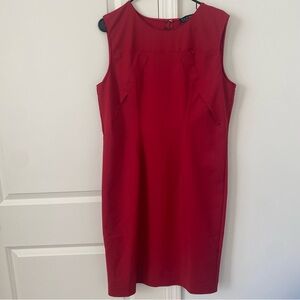 Eloquii Women Vibrant Red Midi Shift Dress Sz 14 Workwear Corporate Baddie